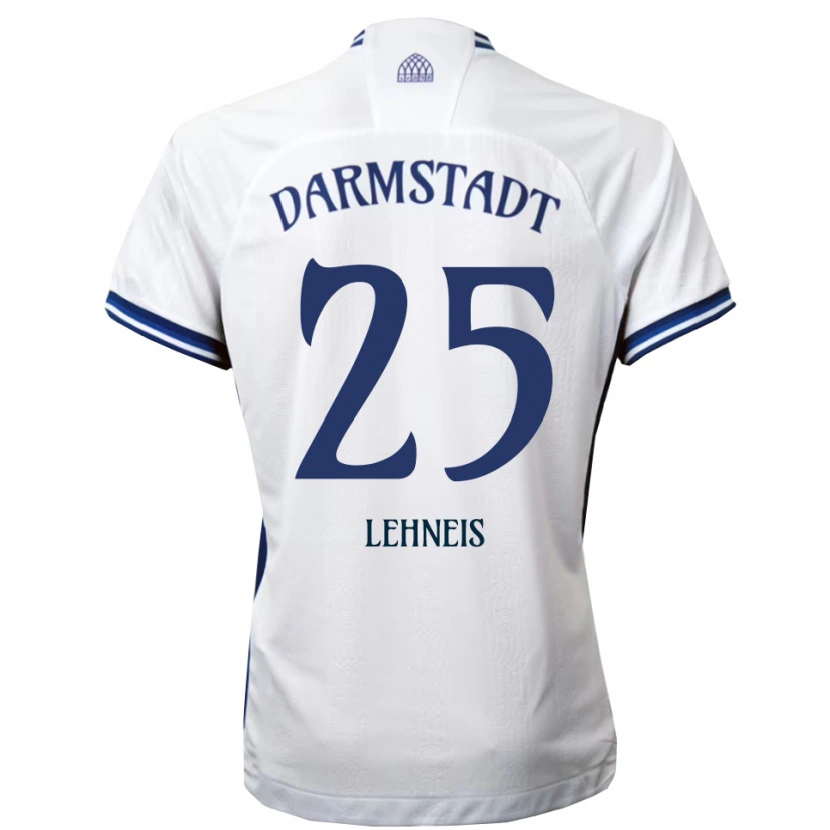 Danxen Donna Maglia Daniel Lehneis #25 Bianco Blu Kit Gara Away 2025/26 Maglietta