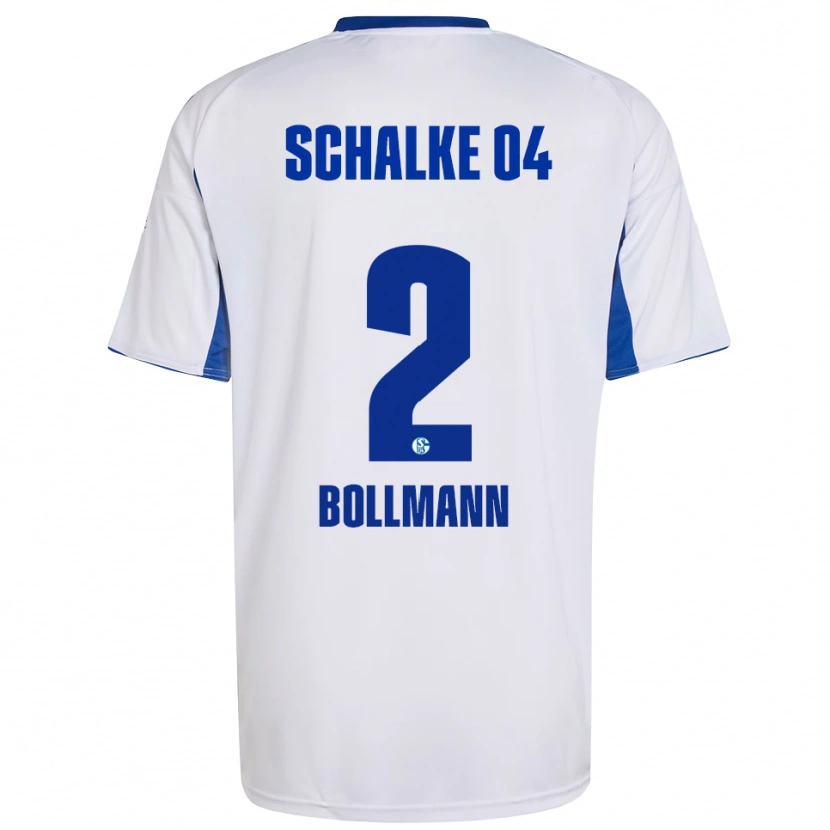 Danxen Donna Maglia Nathalie Bollmann #2 Bianco Blu Kit Gara Away 2025/26 Maglietta