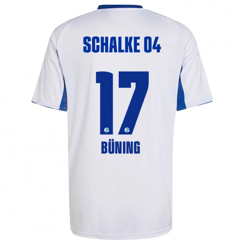 Danxen Donna Maglia Michelle Büning #17 Bianco Blu Kit Gara Away 2025/26 Maglietta