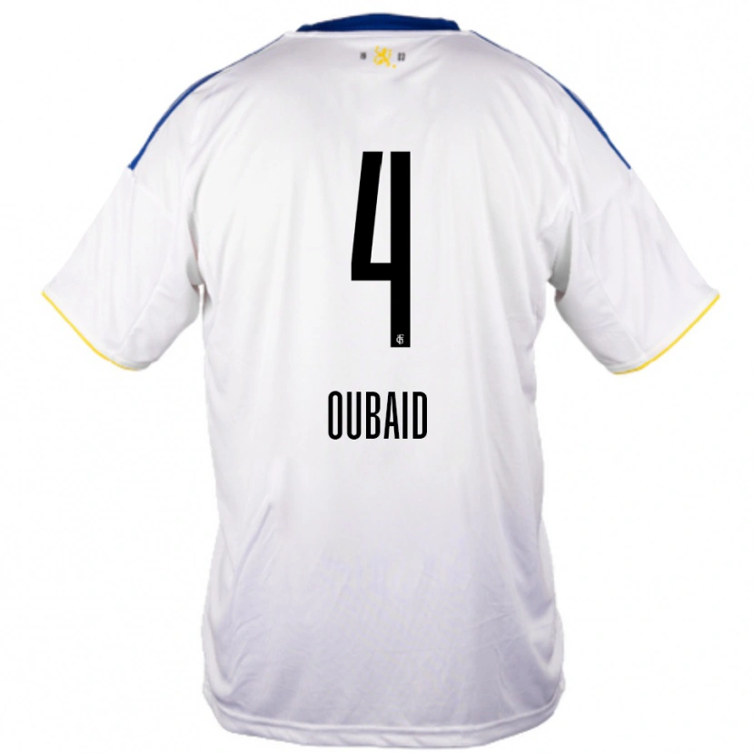 Danxen Donna Maglia Obeida Oubaid #4 Bianco Blu Giallo Kit Gara Away 2025/26 Maglietta