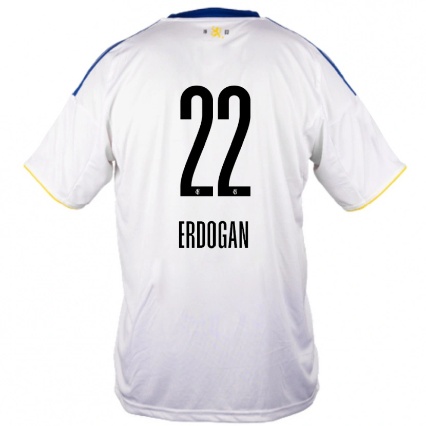 Danxen Donna Maglia Batuhan Erdogan #22 Bianco Blu Giallo Kit Gara Away 2025/26 Maglietta