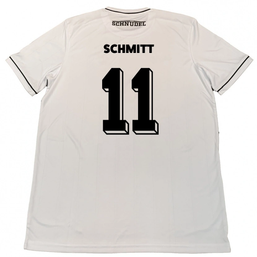 Danxen Donna Maglia Valentin Schmitt #11 Bianco Nero Kit Gara Away 2025/26 Maglietta