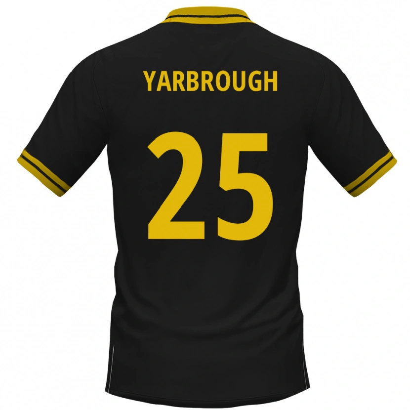 Danxen Donna Maglia Lamar Yarbrough #25 Nero Giallo Kit Gara Away 2025/26 Maglietta