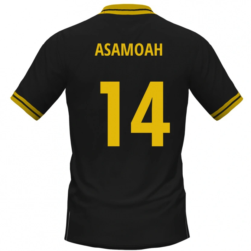 Danxen Donna Maglia Jaden Asamoah #14 Nero Giallo Kit Gara Away 2025/26 Maglietta