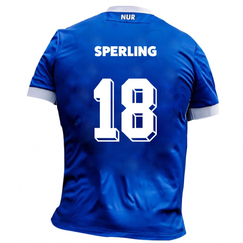 Danxen Donna Maglia Finn-Luca Sperling #18 Blu Bianco Kit Gara Away 2025/26 Maglietta