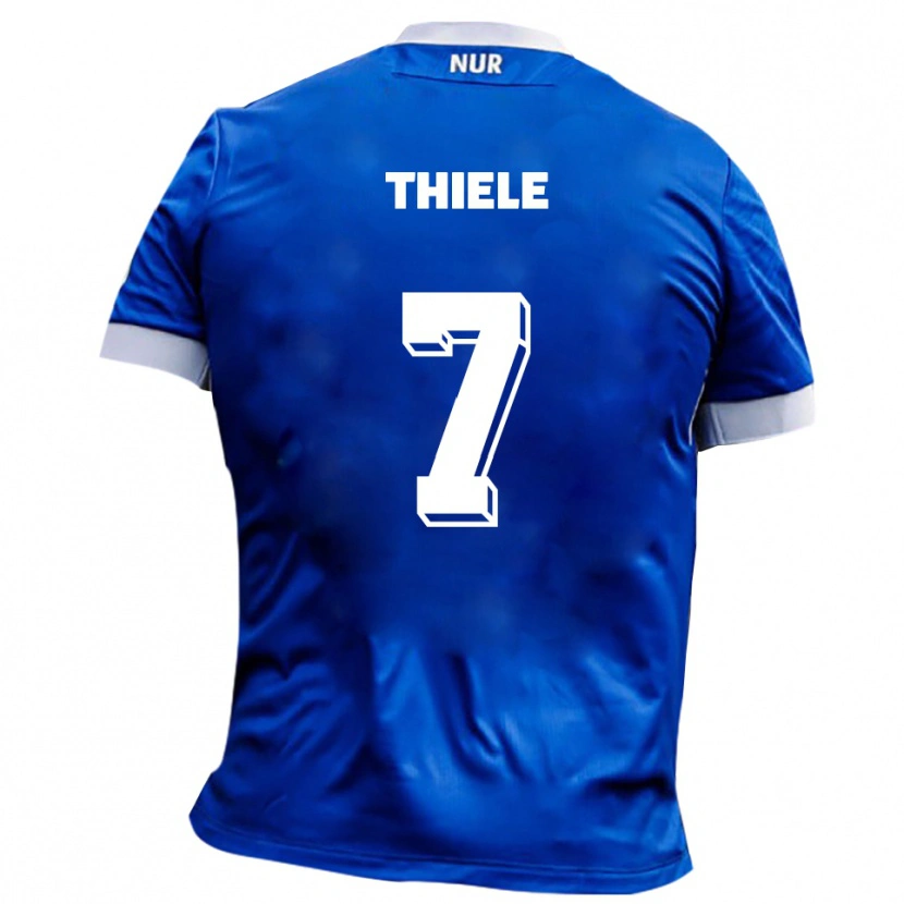 Danxen Donna Maglia Timmy Thiele #7 Blu Bianco Kit Gara Away 2025/26 Maglietta