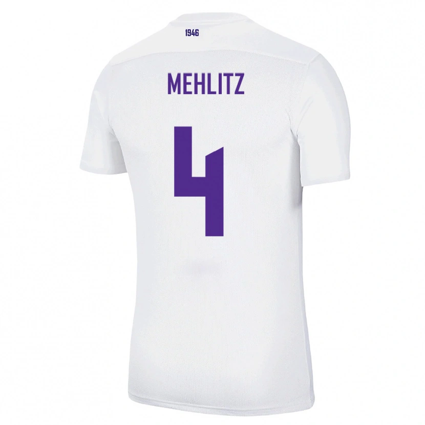 Danxen Donna Maglia Fabian Mehlitz #4 Bianco Verde Kit Gara Away 2025/26 Maglietta