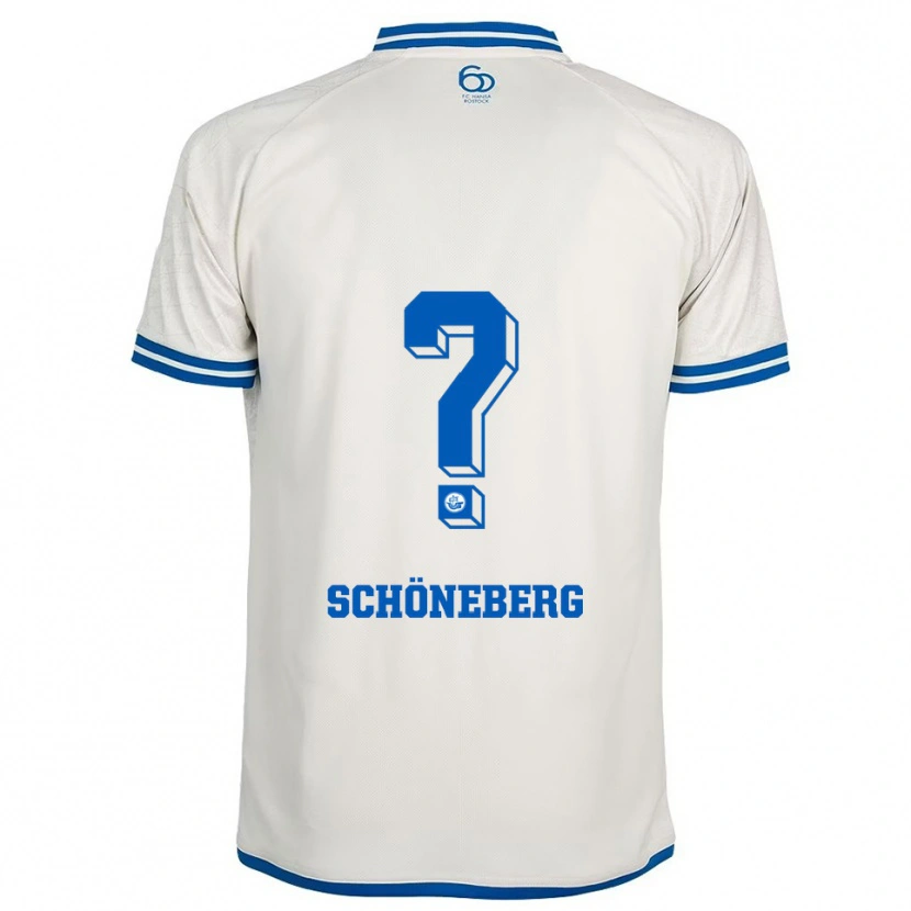 Danxen Donna Maglia Tom Schöneberg #0 Bianco Blu Kit Gara Away 2025/26 Maglietta