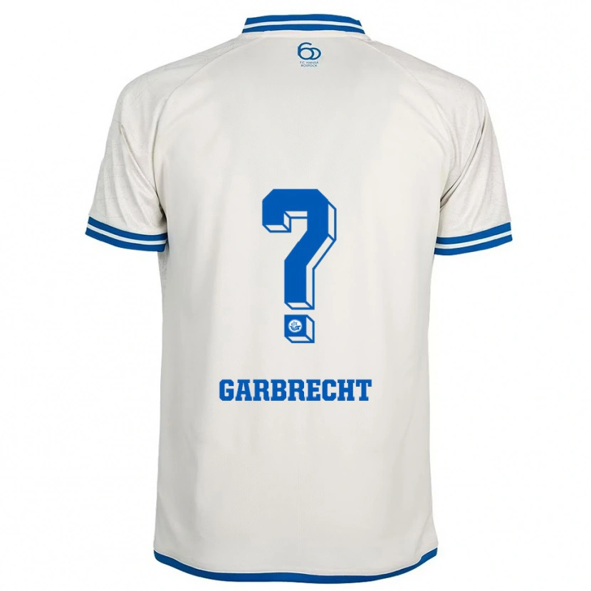 Danxen Donna Maglia Johan Garbrecht #0 Bianco Blu Kit Gara Away 2025/26 Maglietta