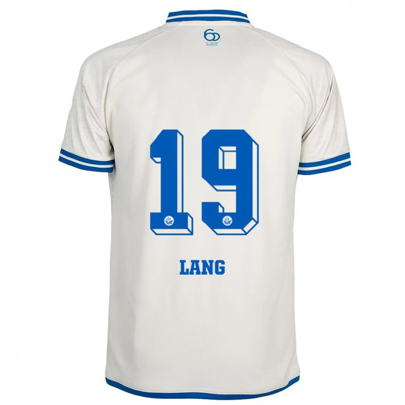 Danxen Donna Maglia Finn-Ole Lang #19 Bianco Blu Kit Gara Away 2025/26 Maglietta