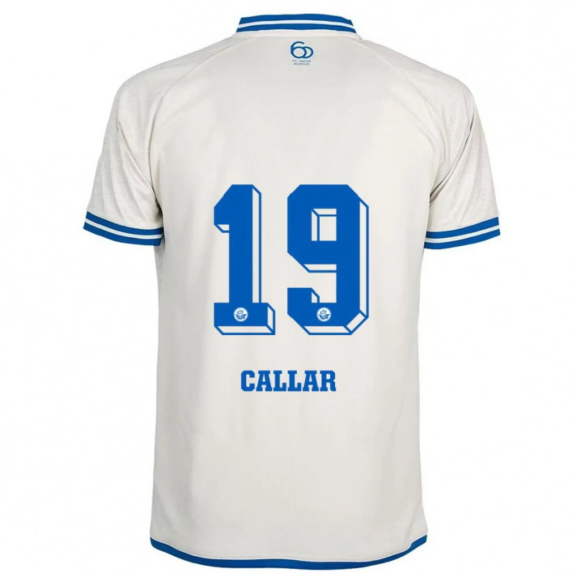 Danxen Donna Maglia Arda Callar #19 Bianco Blu Kit Gara Away 2025/26 Maglietta