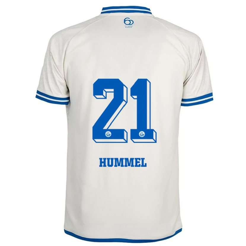Danxen Donna Maglia David Hummel #21 Bianco Blu Kit Gara Away 2025/26 Maglietta