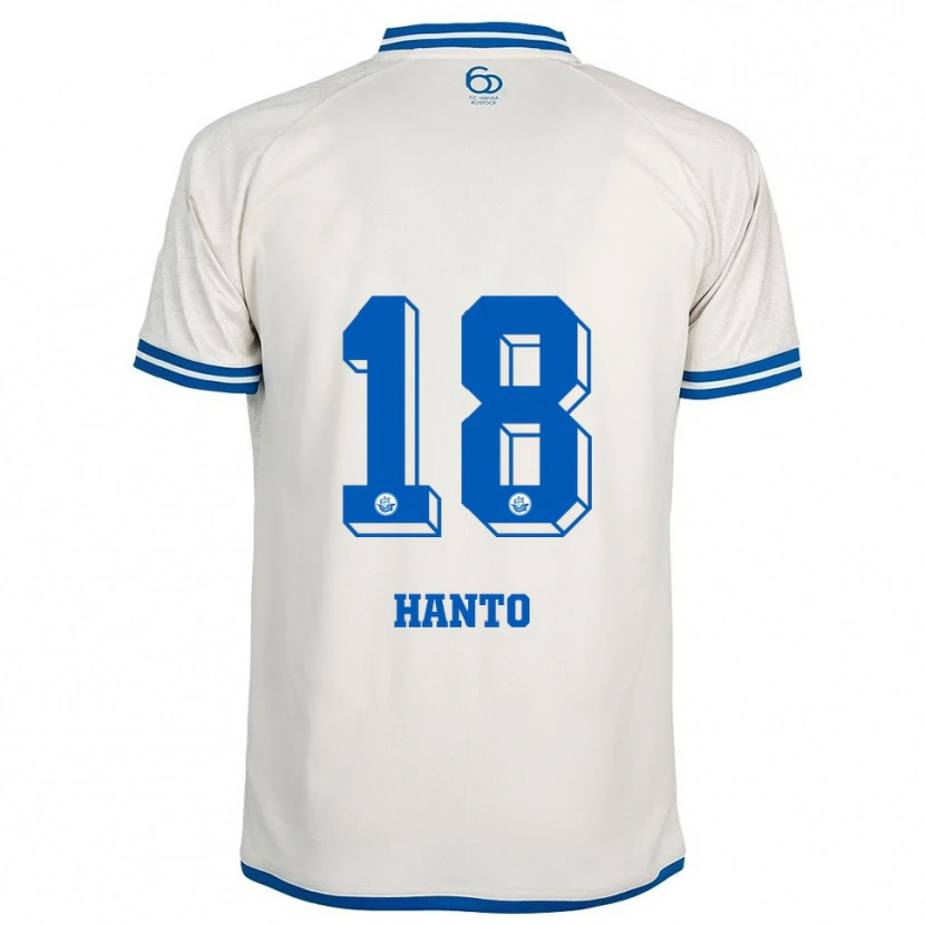 Danxen Donna Maglia Celine Hanto #18 Bianco Blu Kit Gara Away 2025/26 Maglietta