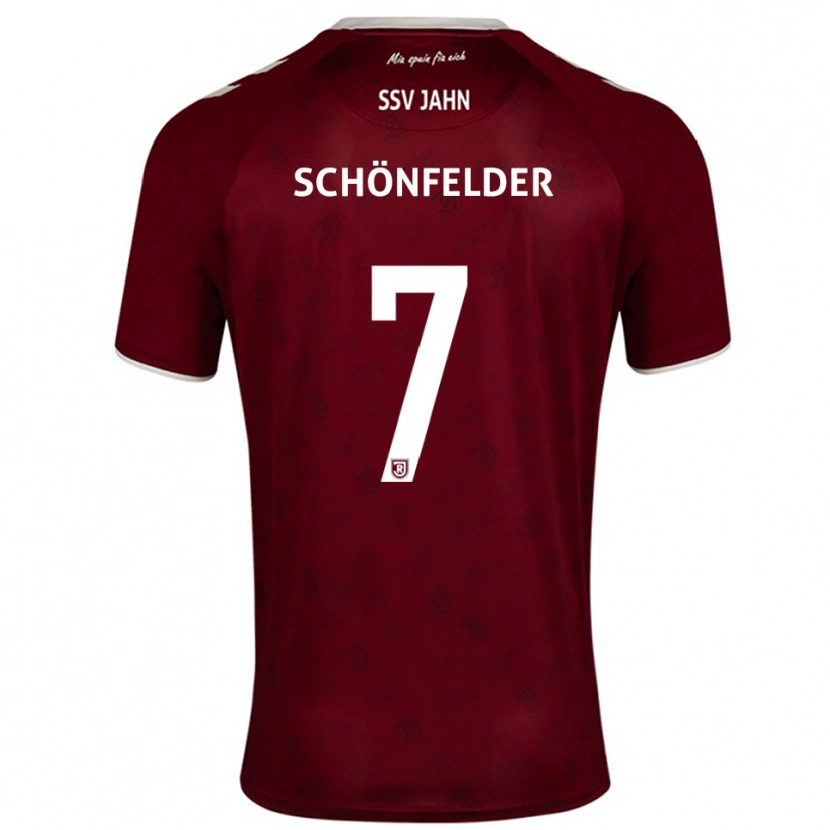 Danxen Donna Maglia Oscar Schönfelder #7 Bordeaux Bianco Kit Gara Away 2025/26 Maglietta