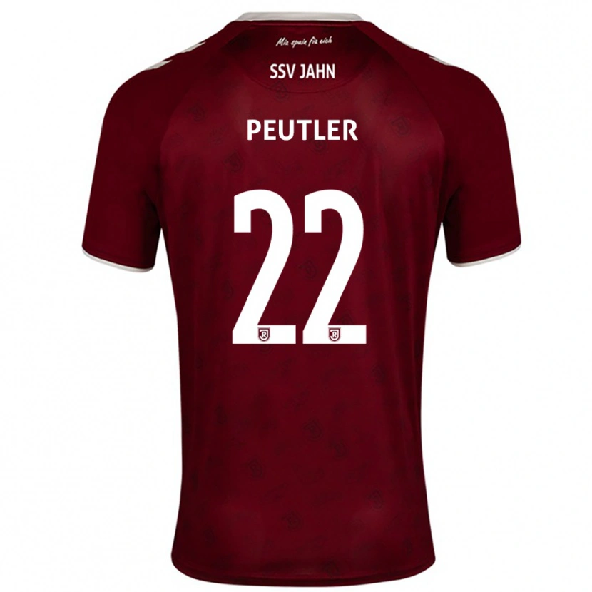 Danxen Donna Maglia Julio Peutler #22 Bordeaux Bianco Kit Gara Away 2025/26 Maglietta