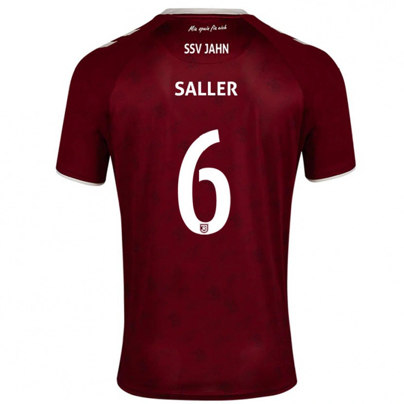 Danxen Donna Maglia Benedikt Saller #6 Bordeaux Bianco Kit Gara Away 2025/26 Maglietta