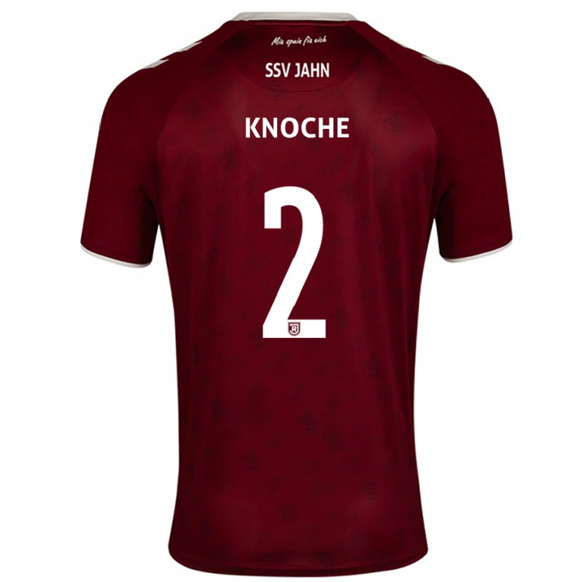 Danxen Donna Maglia Titus Knoche #2 Bordeaux Bianco Kit Gara Away 2025/26 Maglietta