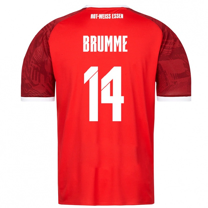 Danxen Donna Maglia Lucas Brumme #14 Rosso Bordeaux Bianco Kit Gara Away 2025/26 Maglietta