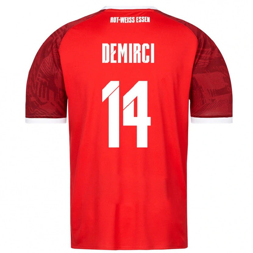 Danxen Donna Maglia Mehmet Demirci #14 Rosso Bordeaux Bianco Kit Gara Away 2025/26 Maglietta
