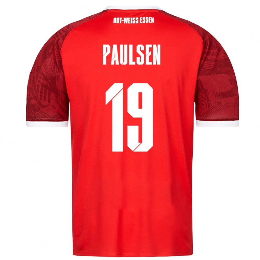 Danxen Donna Maglia Marvin Paulsen #19 Rosso Bordeaux Bianco Kit Gara Away 2025/26 Maglietta