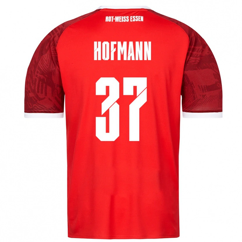 Danxen Donna Maglia Jannik Hofmann #37 Rosso Bordeaux Bianco Kit Gara Away 2025/26 Maglietta