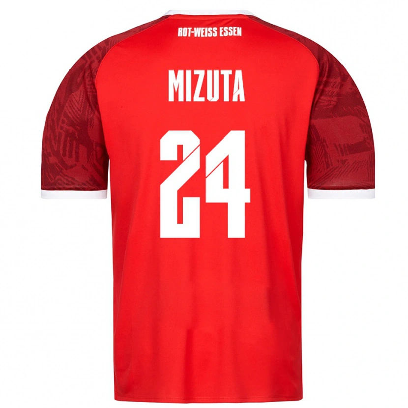 Danxen Donna Maglia Kaito Mizuta #24 Rosso Bordeaux Bianco Kit Gara Away 2025/26 Maglietta