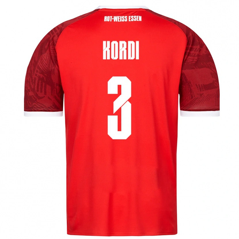 Danxen Donna Maglia Artin Kordi #3 Rosso Bordeaux Bianco Kit Gara Away 2025/26 Maglietta
