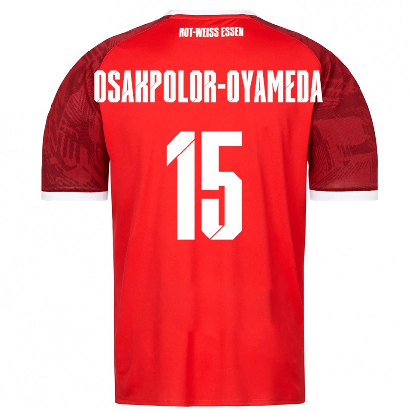 Danxen Donna Maglia Joel Osakpolor-Oyameda #15 Rosso Bordeaux Bianco Kit Gara Away 2025/26 Maglietta