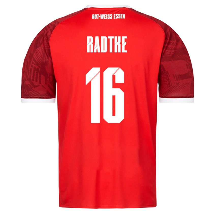Danxen Donna Maglia Tim Radtke #16 Rosso Bordeaux Bianco Kit Gara Away 2025/26 Maglietta