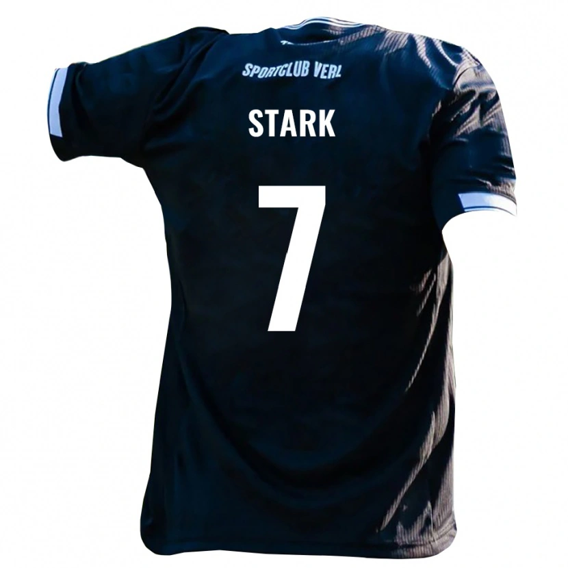 Danxen Donna Maglia Julian Stark #7 Nero Bianco Kit Gara Away 2025/26 Maglietta