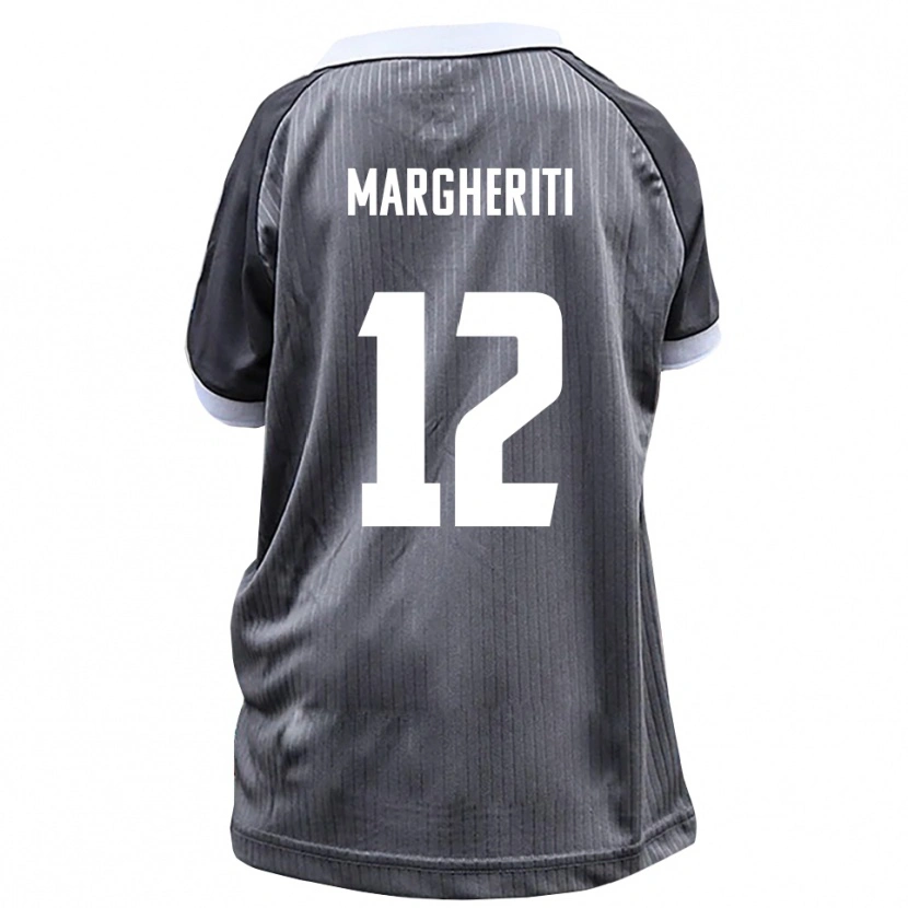 Danxen Donna Maglia Danilo Margheriti #12 Grigio Bianco Kit Gara Away 2025/26 Maglietta