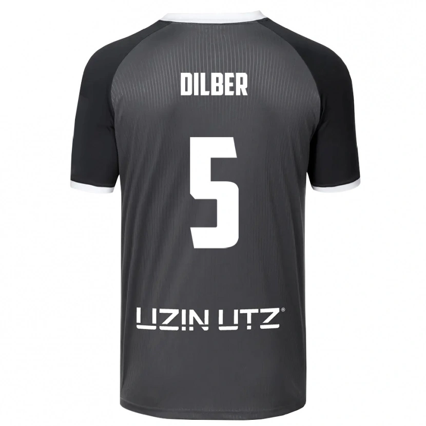 Danxen Donna Maglia Mirko Dilber #5 Grigio Bianco Kit Gara Away 2025/26 Maglietta