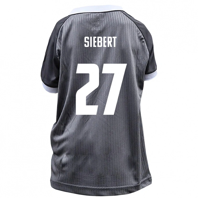 Danxen Donna Maglia Marcel Siebert #27 Grigio Bianco Kit Gara Away 2025/26 Maglietta