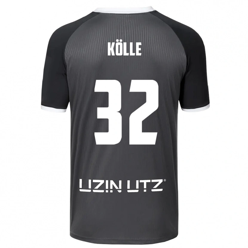 Danxen Donna Maglia Niklas Kölle #32 Grigio Bianco Kit Gara Away 2025/26 Maglietta