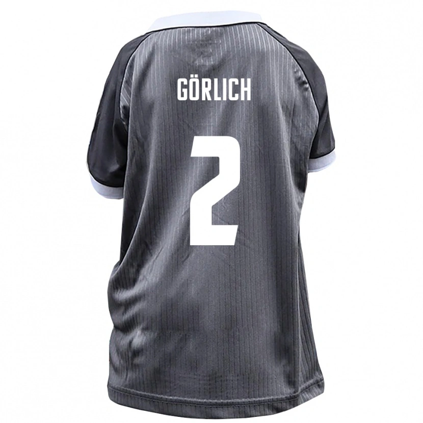 Danxen Donna Maglia Luis Görlich #2 Grigio Bianco Kit Gara Away 2025/26 Maglietta