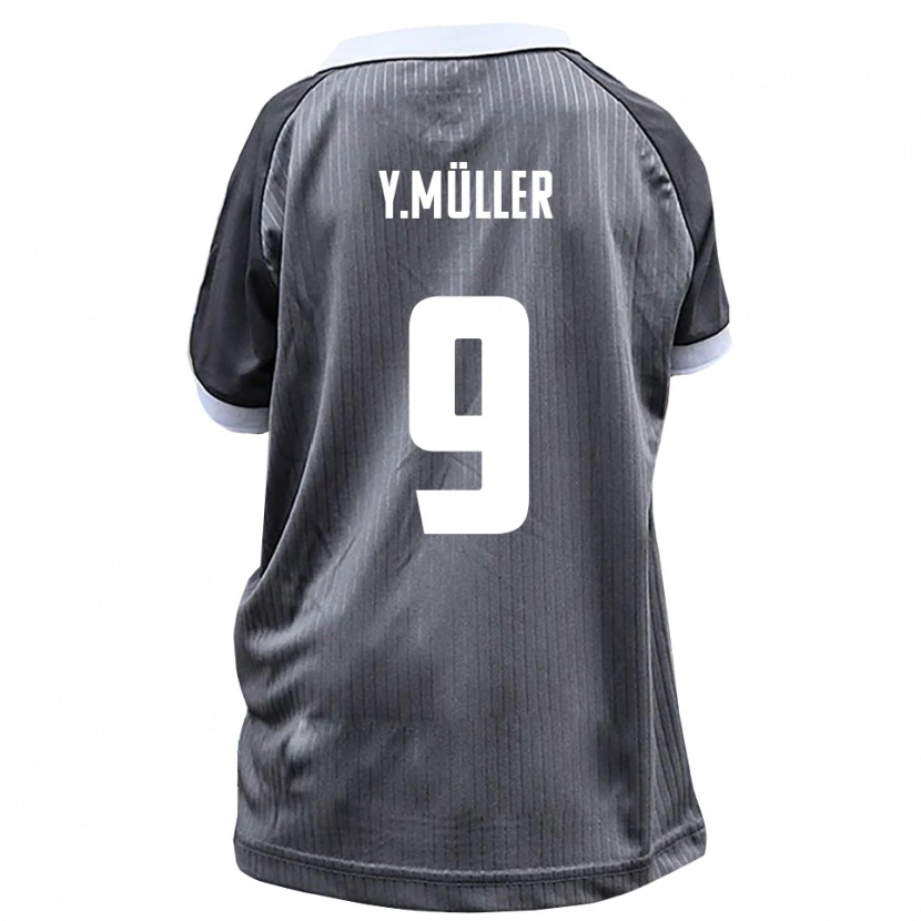 Danxen Donna Maglia Yannick Müller #9 Grigio Bianco Kit Gara Away 2025/26 Maglietta