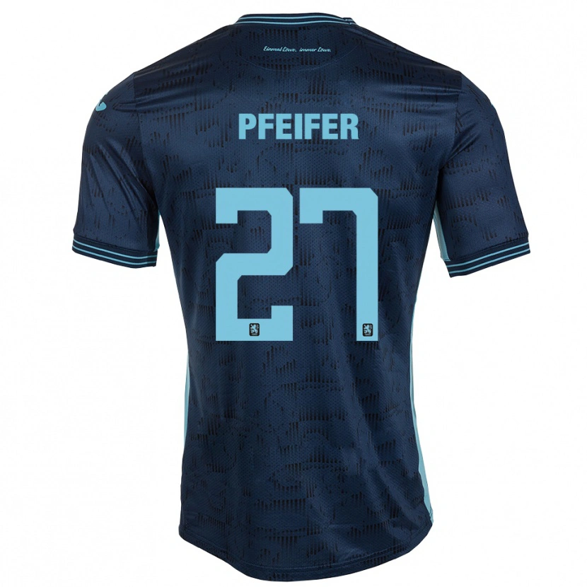 Danxen Donna Maglia Manuel Pfeifer #27 Blu Royal Kit Gara Away 2025/26 Maglietta