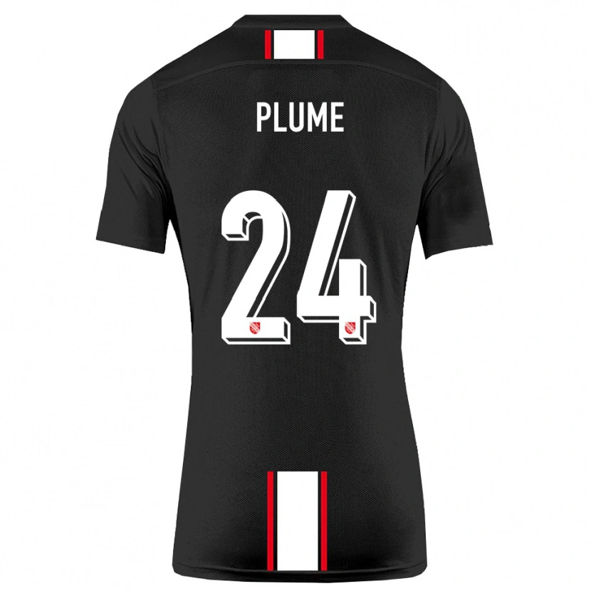 Danxen Donna Maglia Noah Plume #24 Nero Bianco Kit Gara Away 2025/26 Maglietta