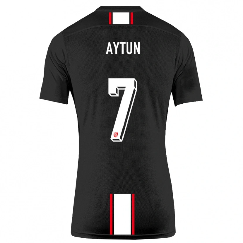 Danxen Donna Maglia Emre Aytun #7 Nero Bianco Kit Gara Away 2025/26 Maglietta