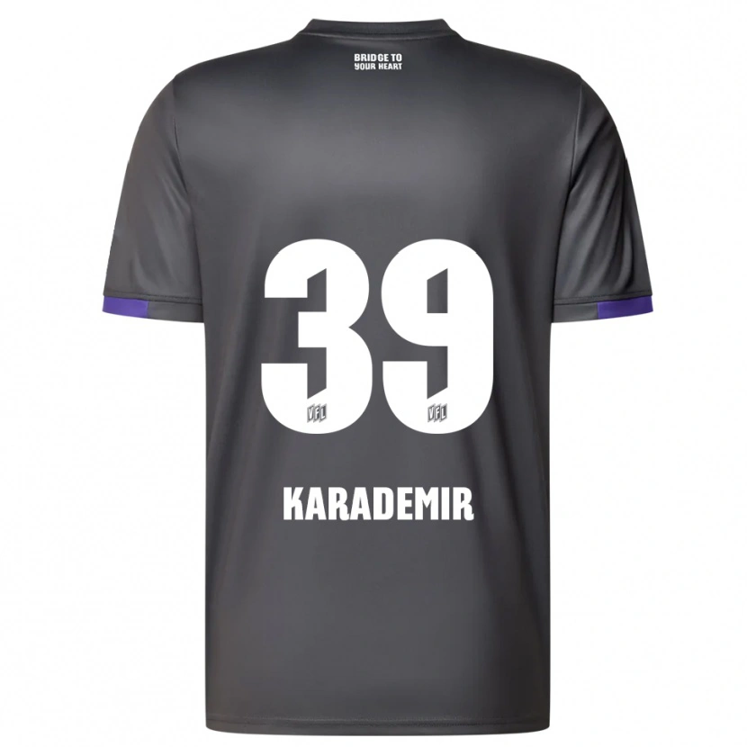 Danxen Donna Maglia Yiğit Karademir #39 Grigio Viola Kit Gara Away 2025/26 Maglietta