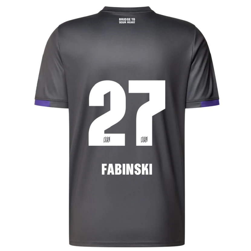 Danxen Donna Maglia Robin Fabinski #27 Grigio Viola Kit Gara Away 2025/26 Maglietta