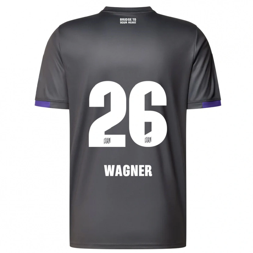 Danxen Donna Maglia Fridolin Wagner #26 Grigio Viola Kit Gara Away 2025/26 Maglietta