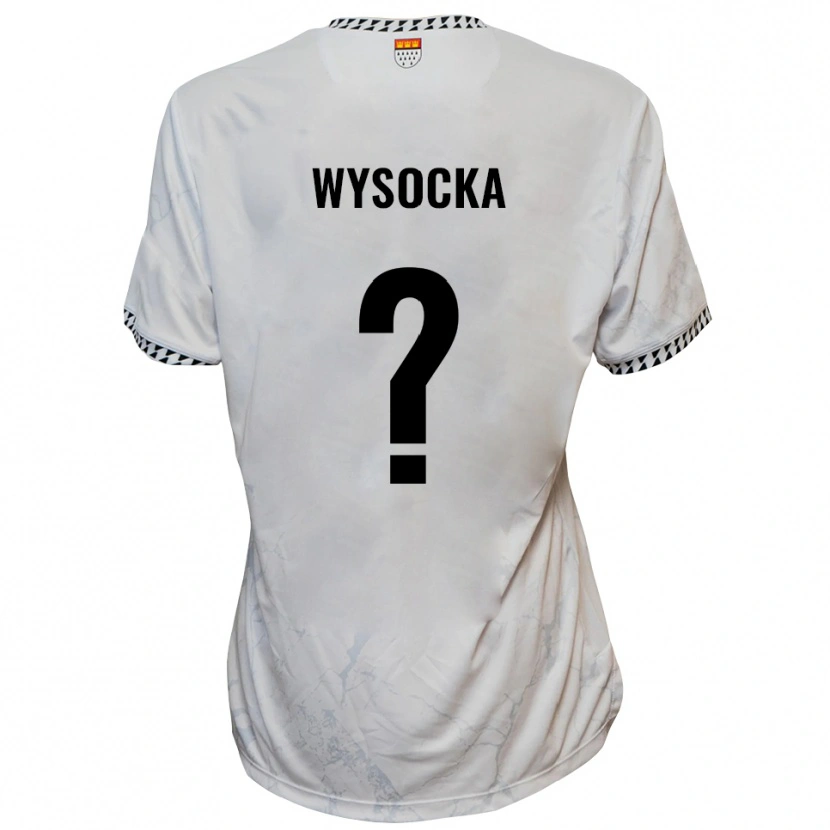 Danxen Donna Maglia Amanda Wysocka #0 Bianco Nero Kit Gara Away 2025/26 Maglietta