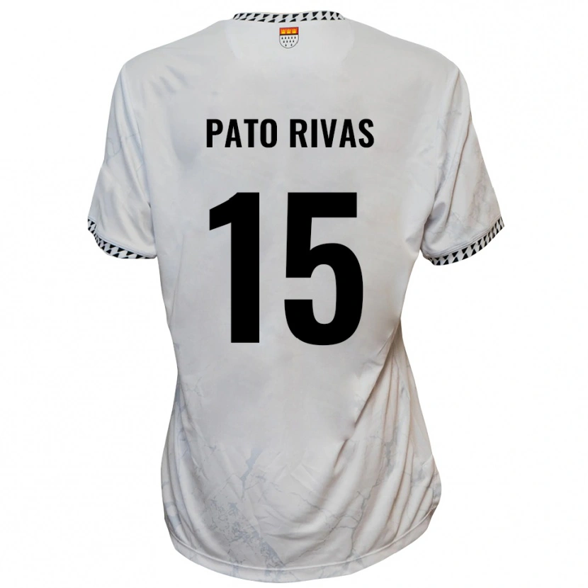 Danxen Donna Maglia Enrique Pato Rivas #15 Bianco Nero Kit Gara Away 2025/26 Maglietta