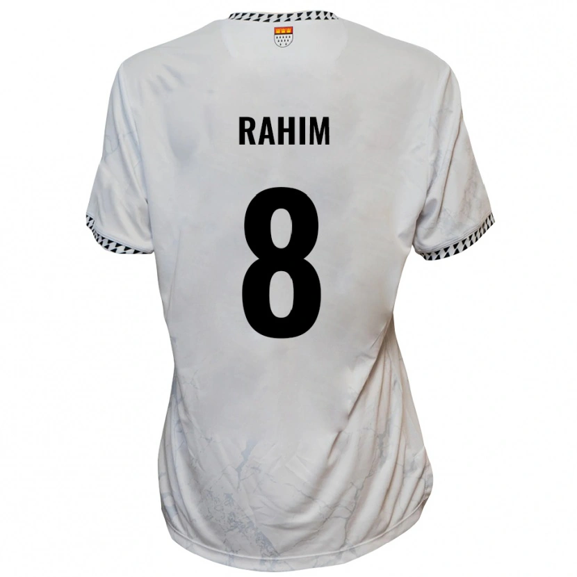 Danxen Donna Maglia Pawel Rahim #8 Bianco Nero Kit Gara Away 2025/26 Maglietta