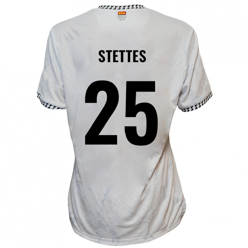 Danxen Donna Maglia Severin Stettes #25 Bianco Nero Kit Gara Away 2025/26 Maglietta