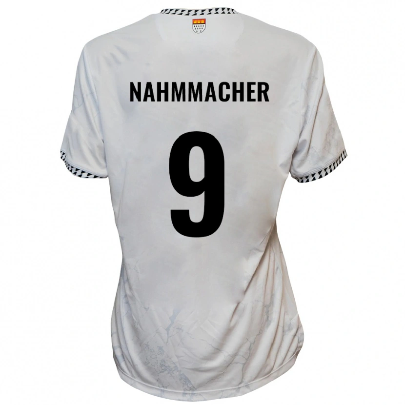 Danxen Donna Maglia Emil Nahmmacher #9 Bianco Nero Kit Gara Away 2025/26 Maglietta