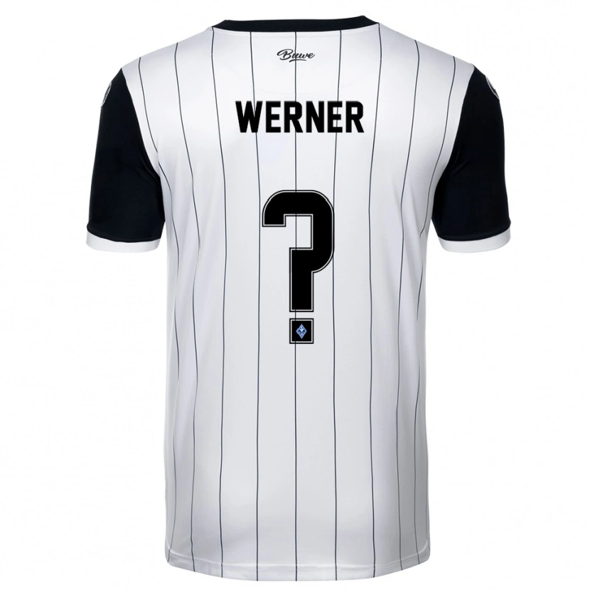 Danxen Donna Maglia Philipp Werner #0 Bianco Nero Kit Gara Away 2025/26 Maglietta