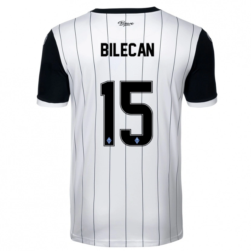 Danxen Donna Maglia Engin Bilecan #15 Bianco Nero Kit Gara Away 2025/26 Maglietta