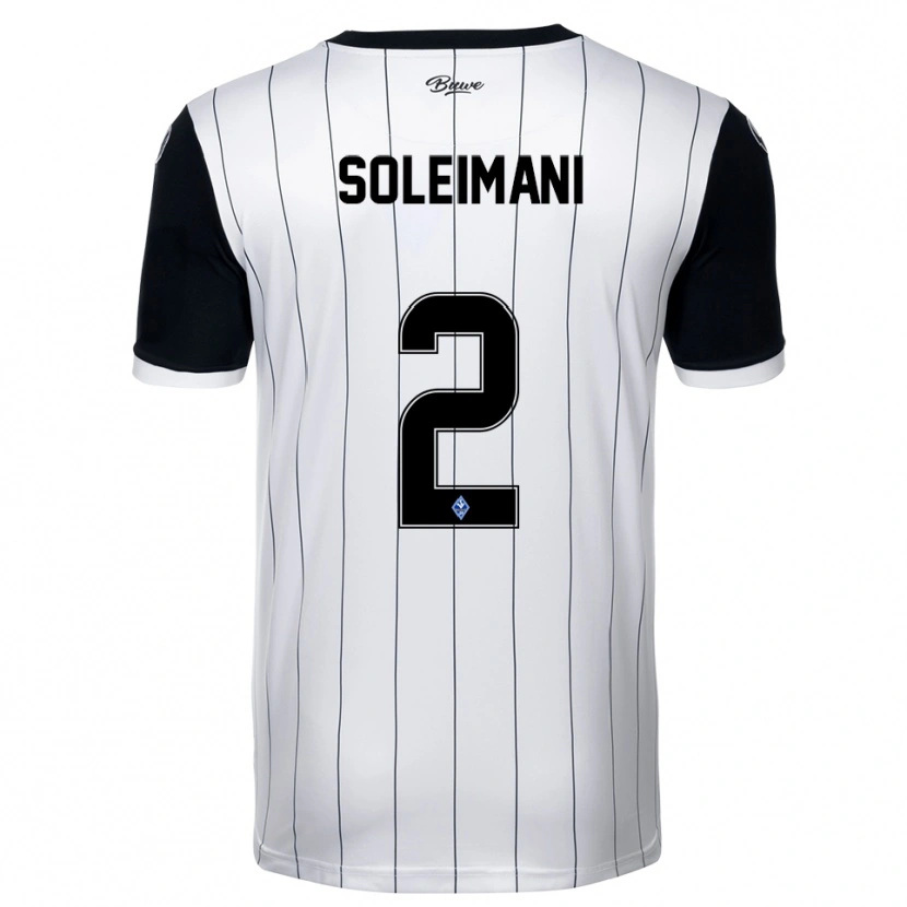 Danxen Donna Maglia Amir Soleimani #2 Bianco Nero Kit Gara Away 2025/26 Maglietta